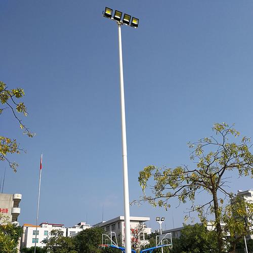 东莞8米球场灯柱工厂 篮球场双向灯杆图片 户外镀锌灯杆整套价格